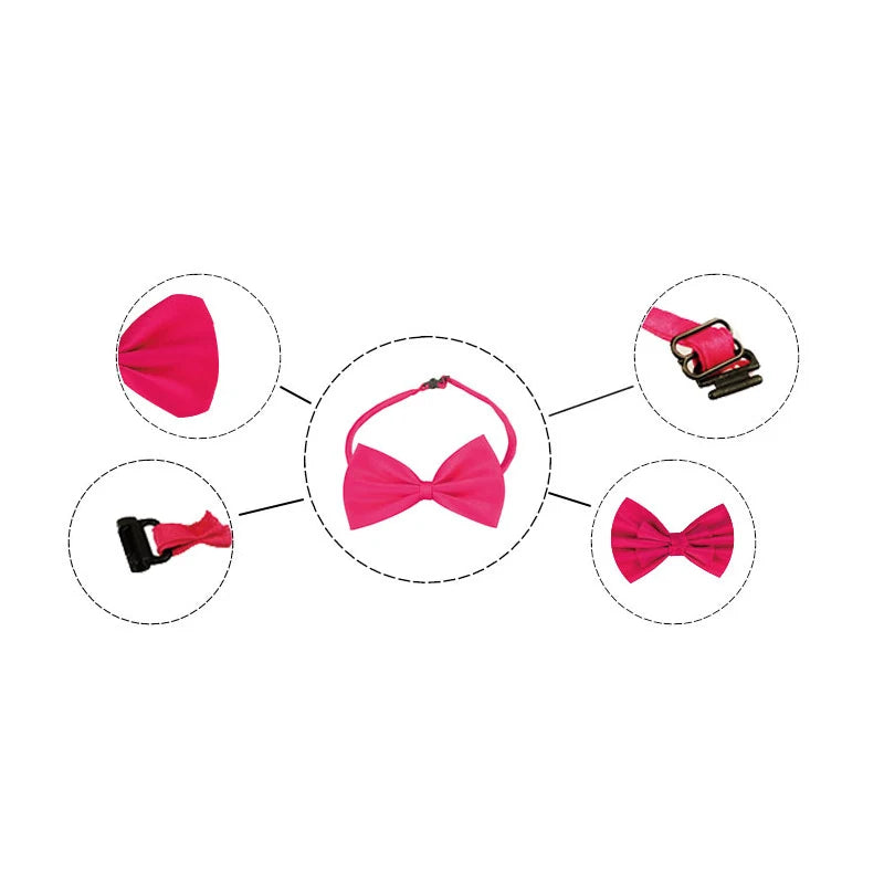 Pet Bow Tie | Adjustable Neck Strap for Cats & Dogs | 2-Pack