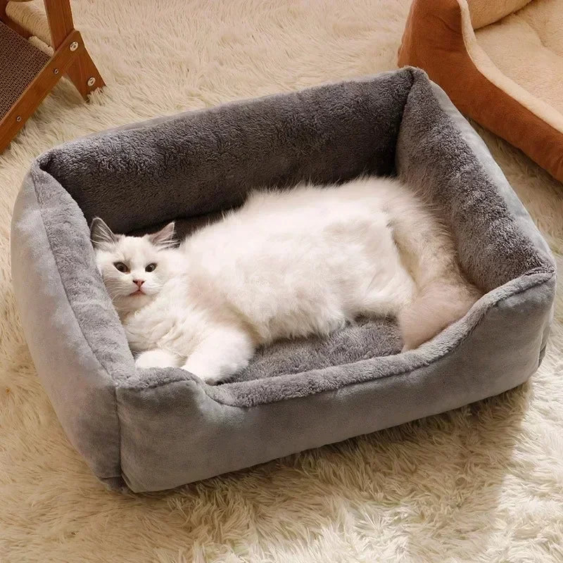 Soft Plush Pet Bed Mat & Kitten Cushion