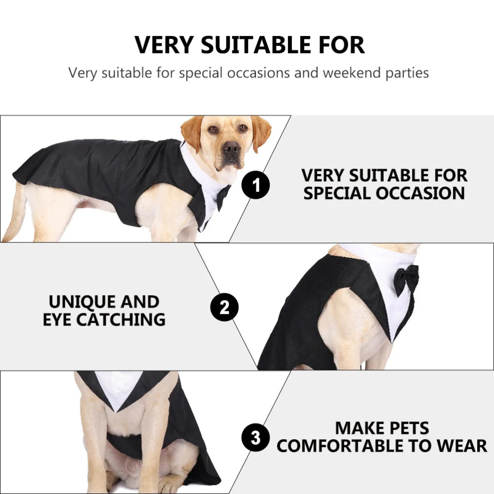 Dog Tuxedo Formal Suit with Bow Tie
