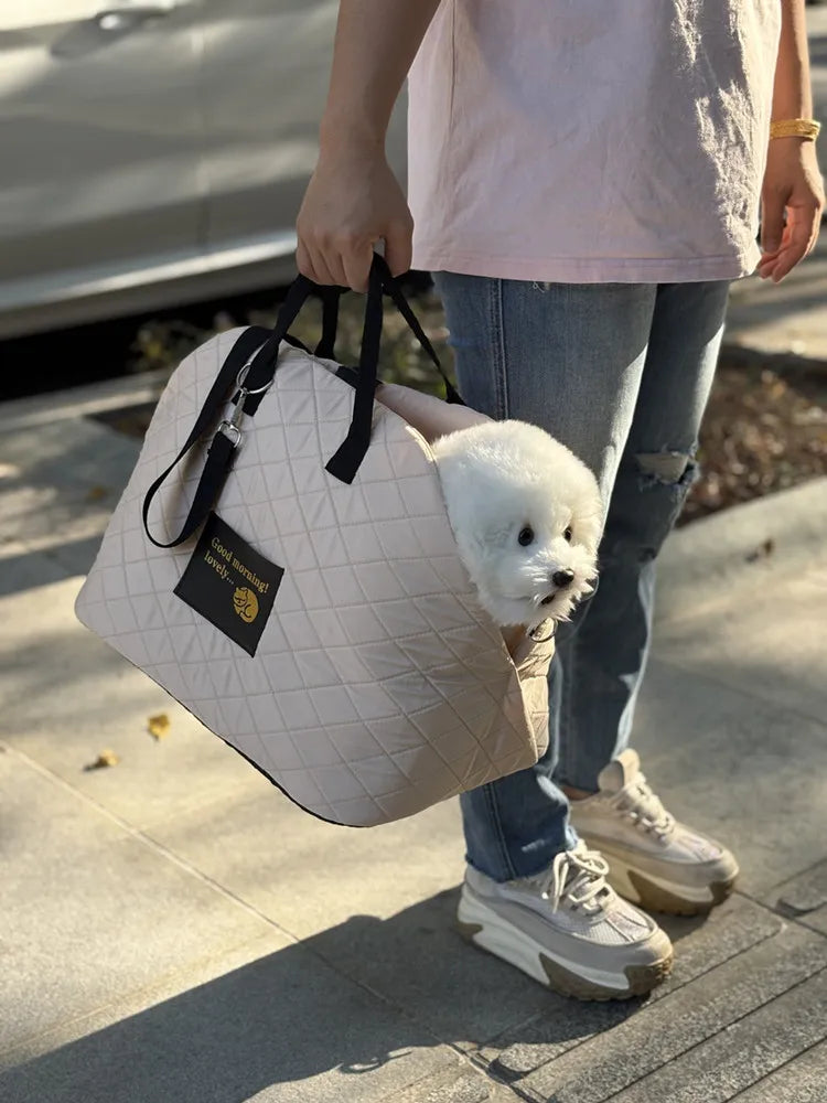 Pet Carrier Shoulder Handbag & Car Seat Protector