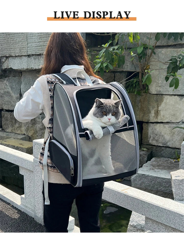 Pet Carrier Backpack for Small Cats and Dogs Puppies Safety Features and Cushion Back Suet Commuting Carriers Bag Safety Zippers