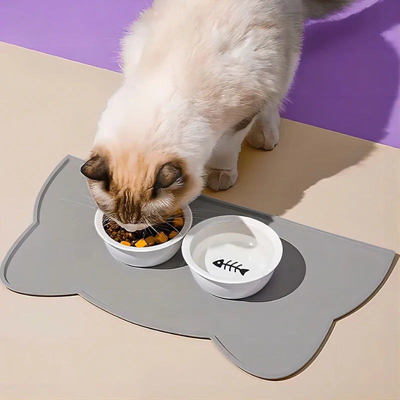 Silicone Pet Feeding Mat | Non-Slip Waterproof Placemat for Dogs & Cats