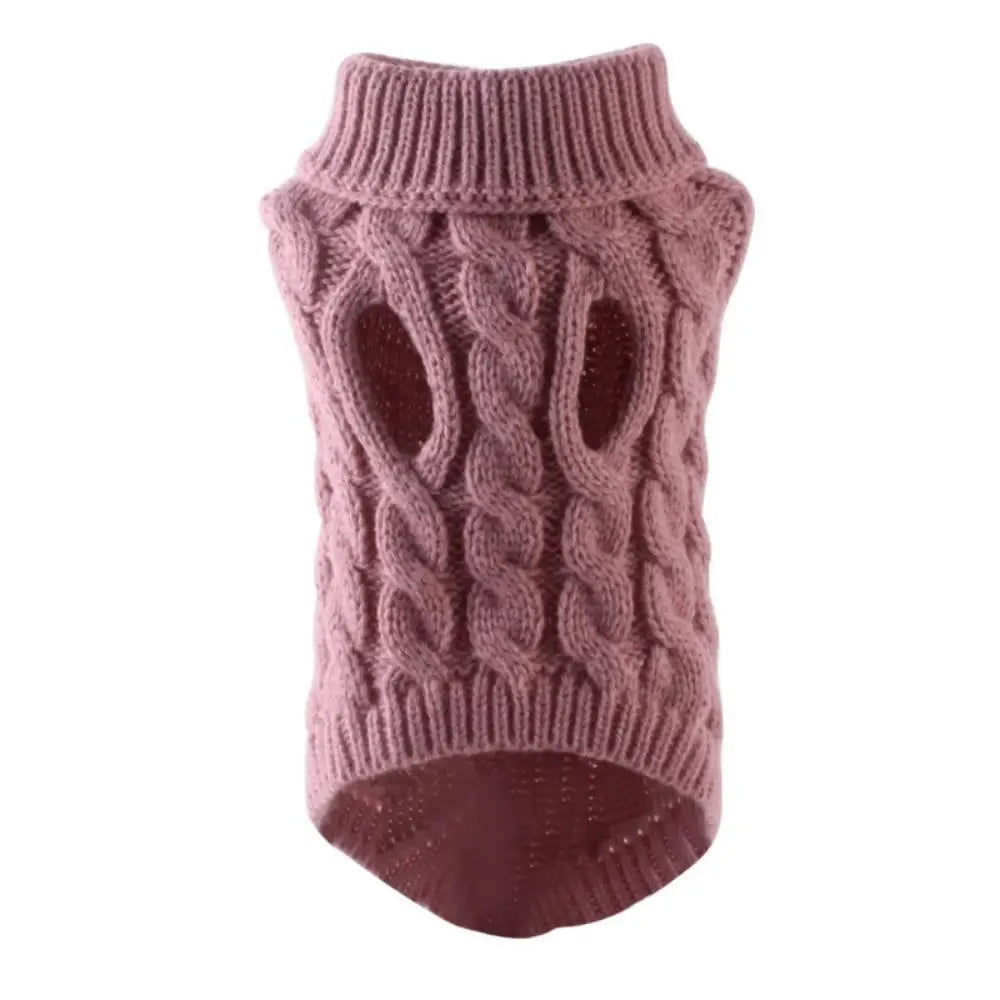 Cable Knit Dog Sweater | Warm Autumn & Winter Pet Clothing