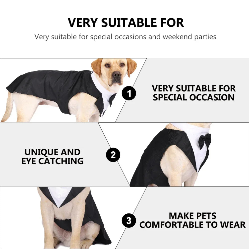 Dog Tuxedo Formal Suit with Bow Tie