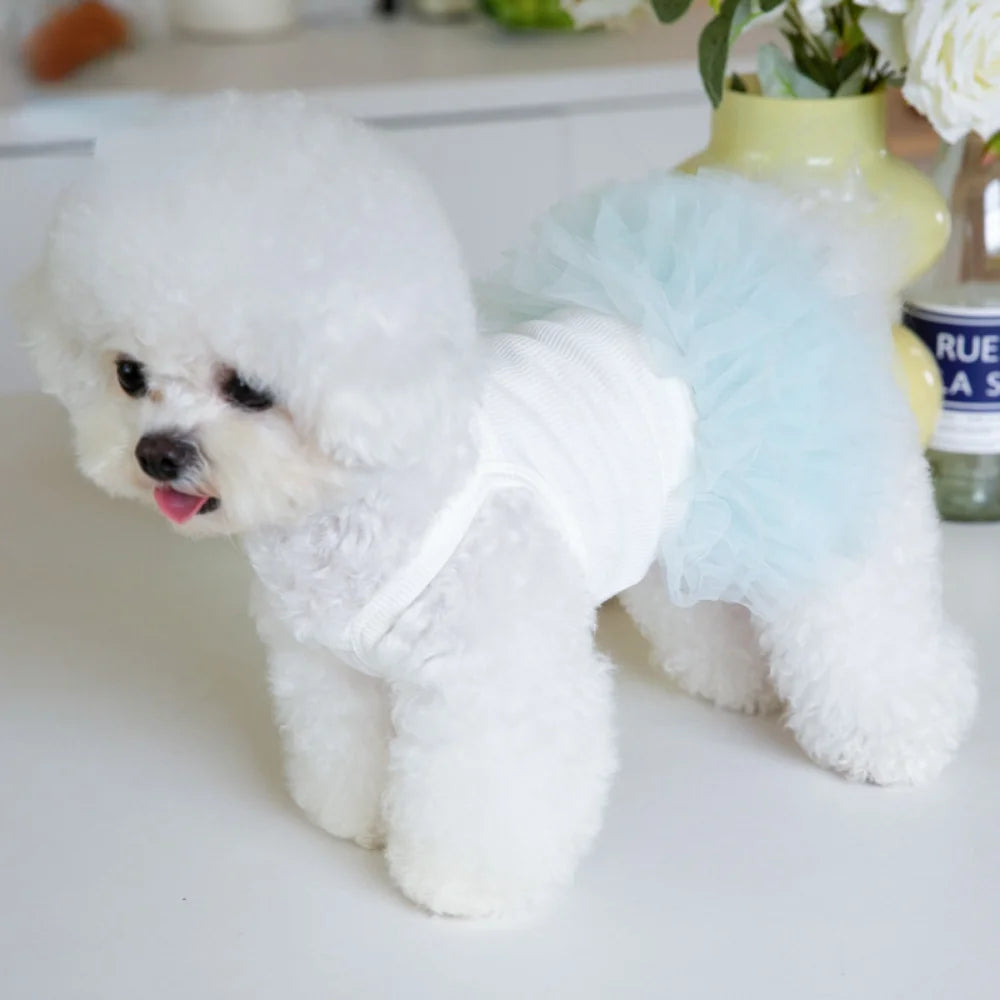 Dog Tutu Skirt | Layered Mesh Tulle Dress for Small Dogs