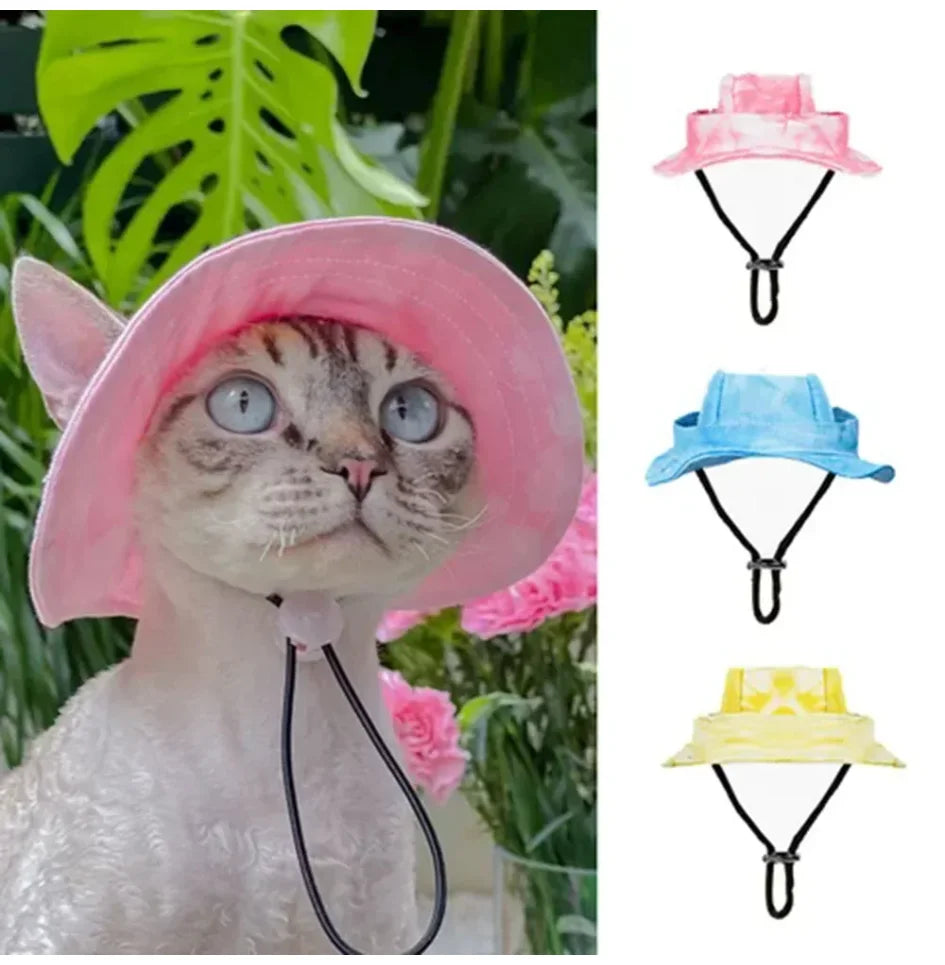 Pet Costume Hat with Ear Holes | Cowboy Cap for Cats & Dogs
