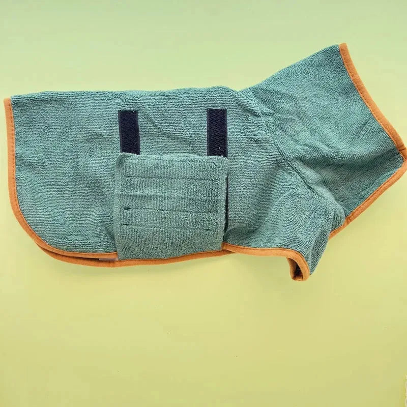 Pet Bathrobe | Quick-Dry Absorbent Bath Towel for Dogs