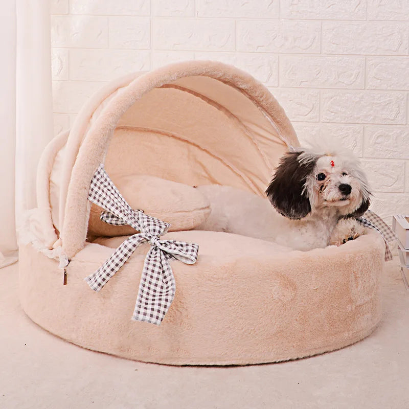 Warm Cat Bed for Portable Pet Beds Sweet Kittens Basket Cushion Cat Pillow Mat Tent Puppy Nest Cave Cats House Goods Dog Bed