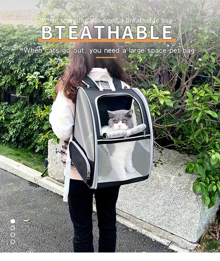 Pet Carrier Backpack for Small Cats and Dogs Puppies Safety Features and Cushion Back Suet Commuting Carriers Bag Safety Zippers