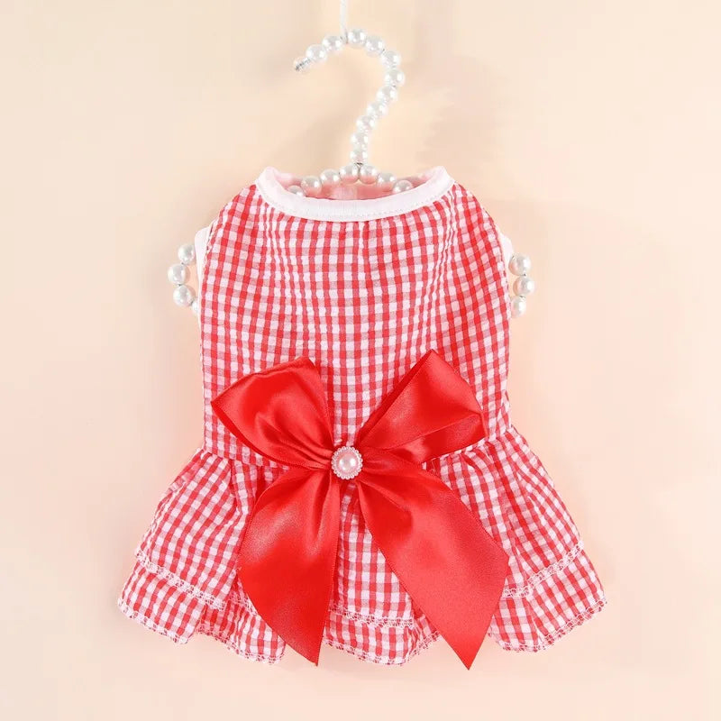 Summer Princess Dress for Cats & Small Dogs | Floral Bow Dress
