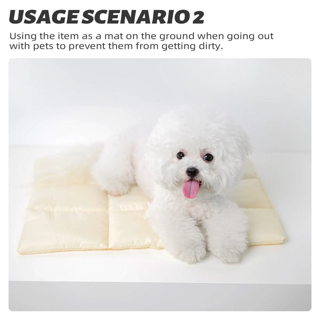 Soft Flannel Pet Bed Mat & Cushion