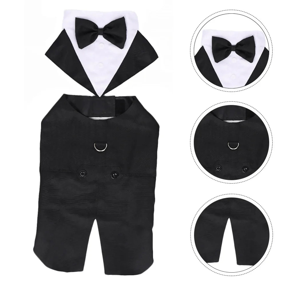 Dog Tuxedo Formal Suit with Bow Tie