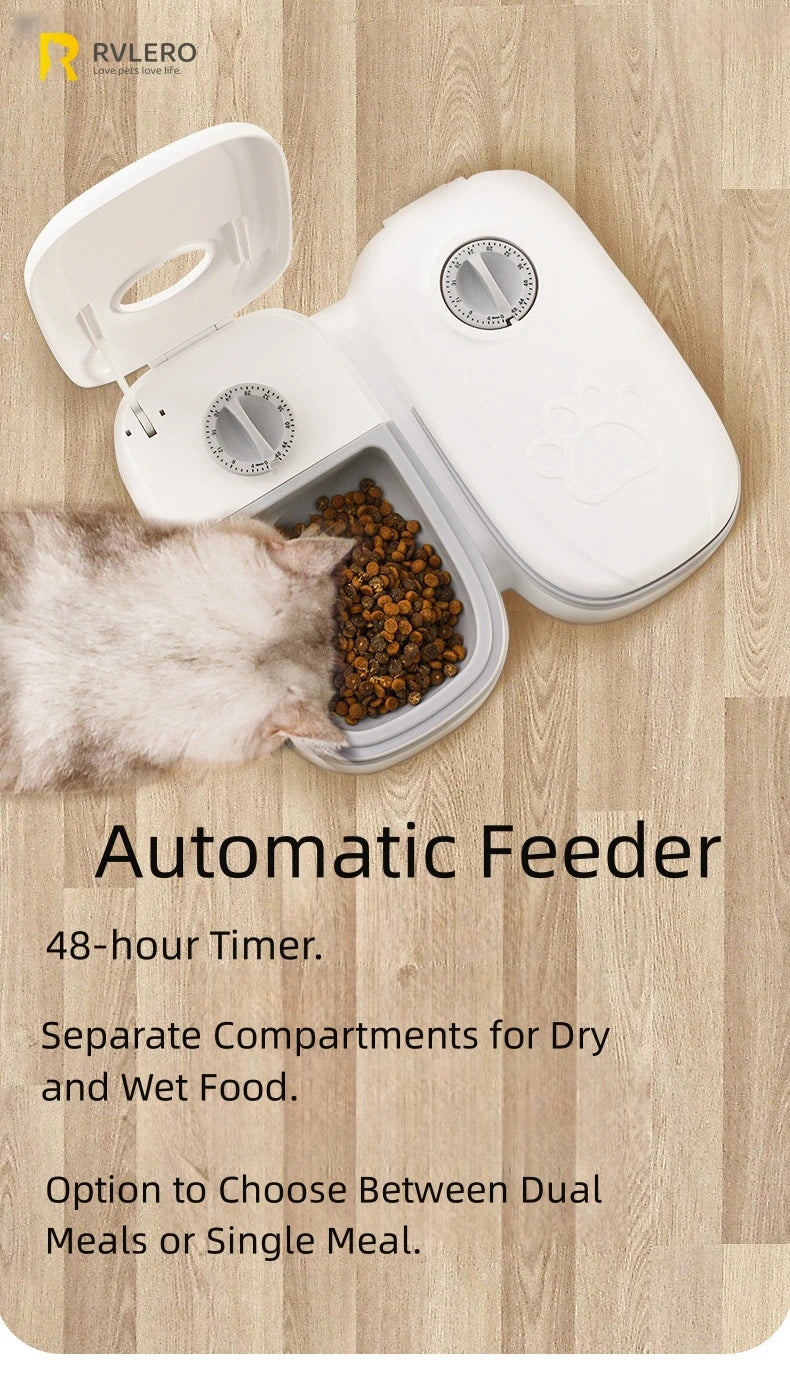 Automatic Timed Feeder Wet/Dry Bowls