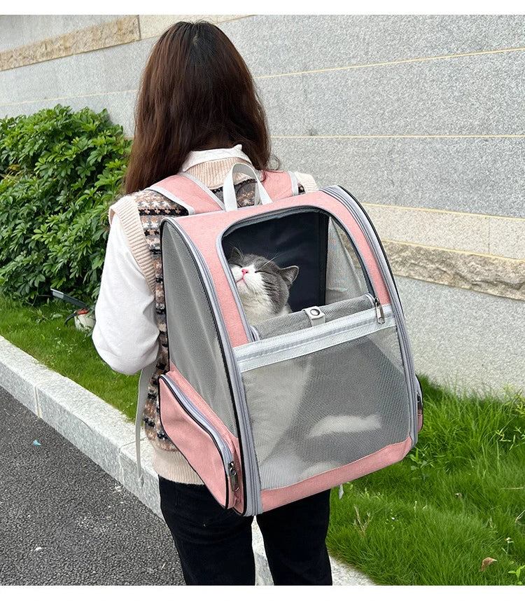 Pet Carrier Backpack for Small Cats and Dogs Puppies Safety Features and Cushion Back Suet Commuting Carriers Bag Safety Zippers