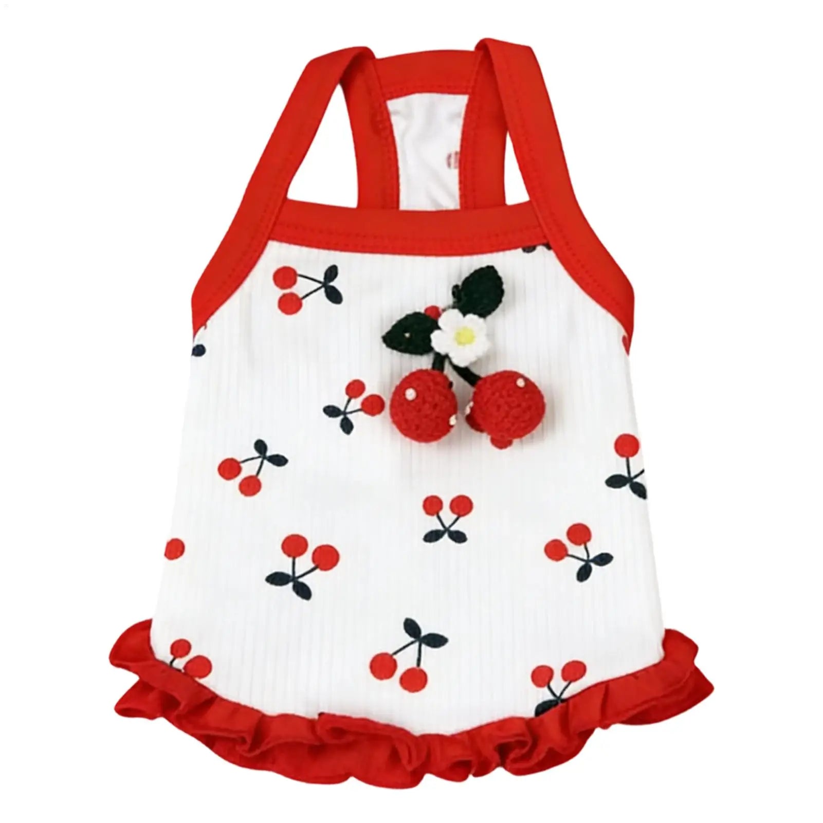 pet Vest Cat Clothing Cute Dog Clothing for Small Dog Cherry Dog Vest Summer Breathable Vest Breathable Soft  Pet Clothes