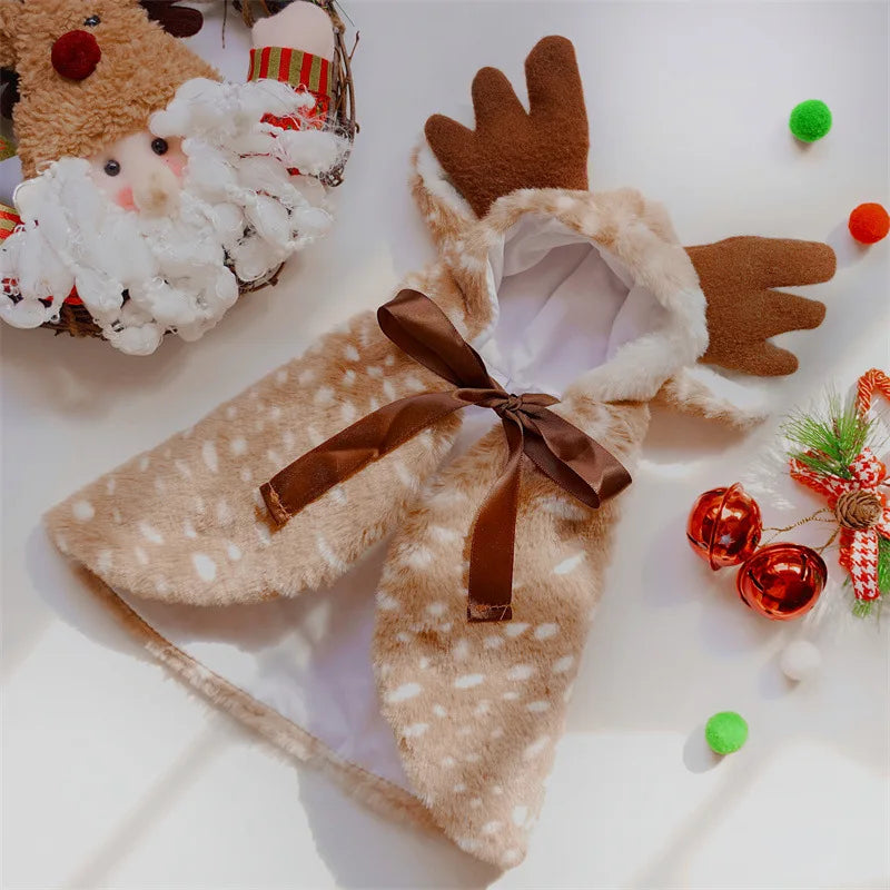 Christmas Reindeer Cape Costume for Dogs & Cats | Festive Holiday Pet Outfit