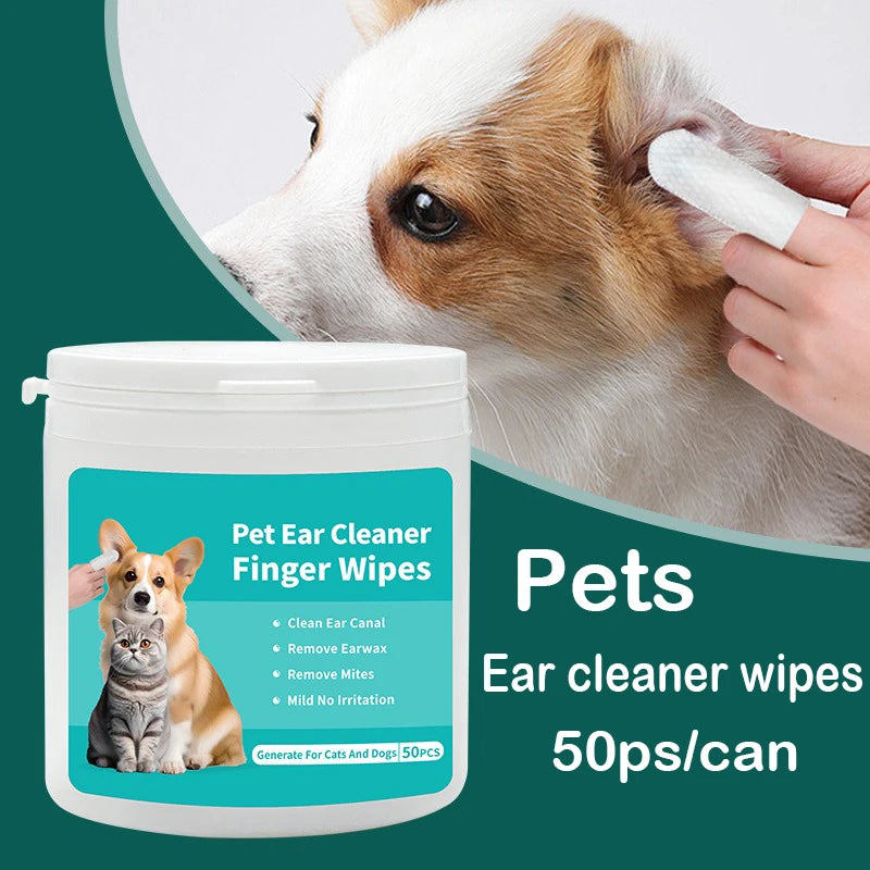 Pet Ear Cleaning Wipes | Fingertip Ear Care for Dogs & Cats
