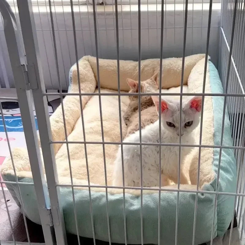 Soft Plush Pet Bed Mat & Kitten Cushion