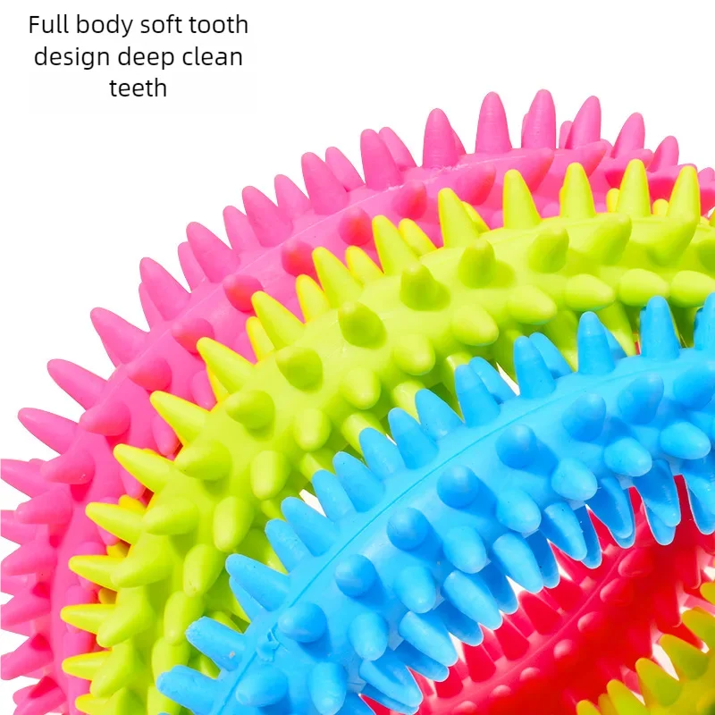 Dog Bone Chew Toy | Soft Rubber Teeth Cleaning Toy for Small Dogs