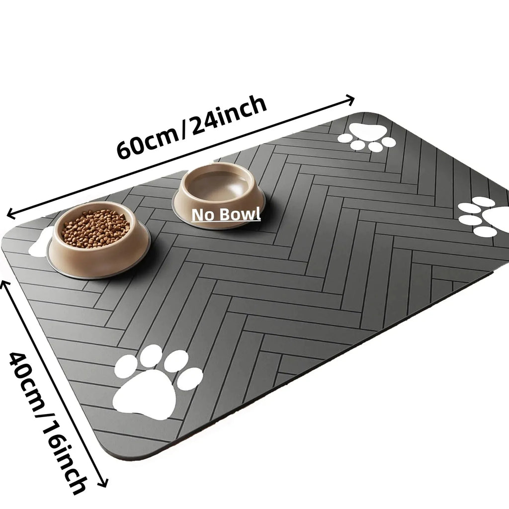 Absorbent Pet Feeding Mat | Non-Slip Waterproof Placemat for Dogs & Cats
