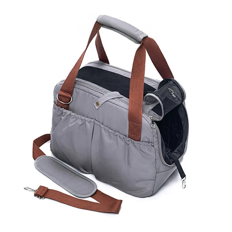Portable Pet Dog Carrier Cat Travel Bag with Cover for Small Dogs Cats Puppies Soft-Sides Dog Car Seat Safe Bed Dog Handbag