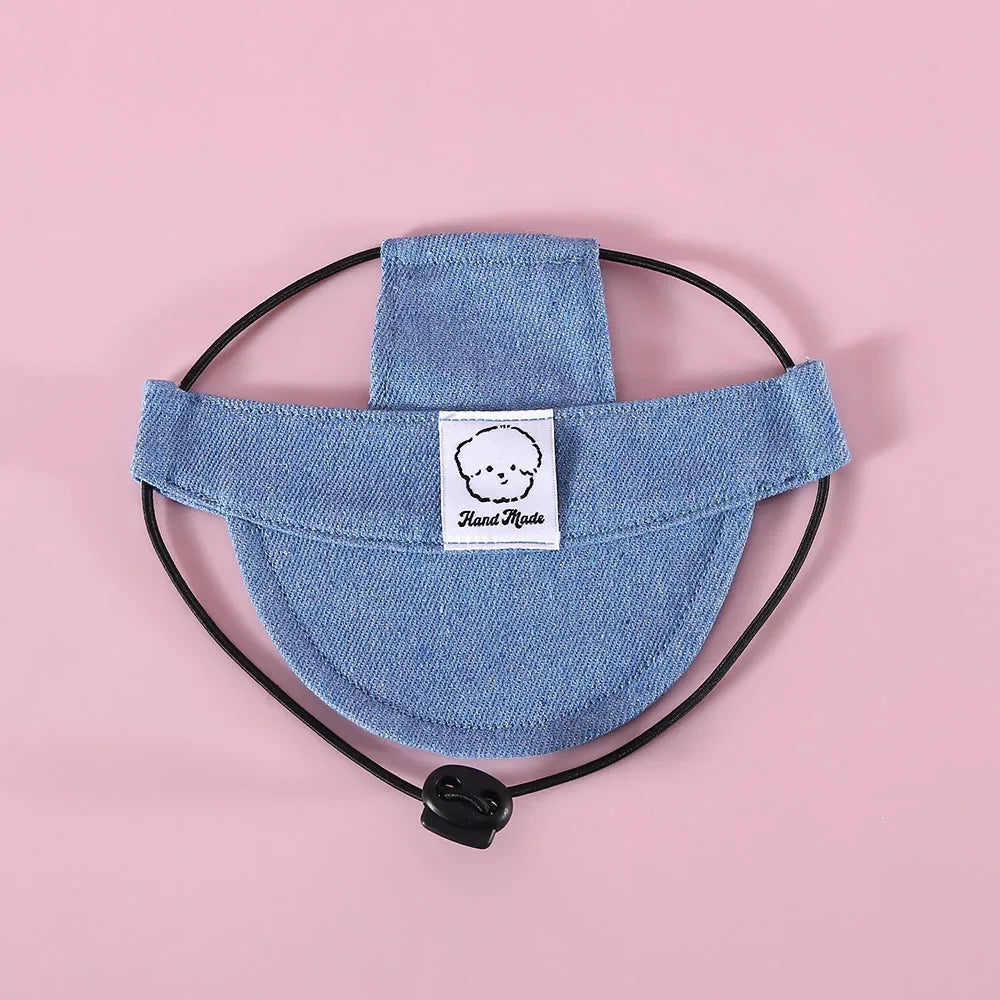 Dog Denim Baseball Cap | Sun Protection Hat with Ear Holes