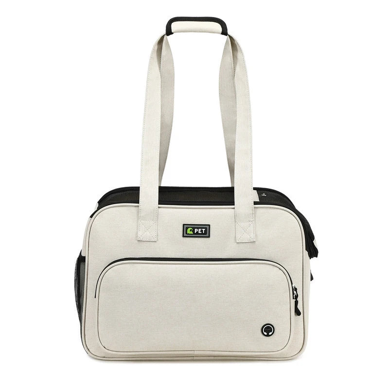 Pet carrier bag for cats and small dogs, portable handbag for outings, large-capacity pet carrier for puppies