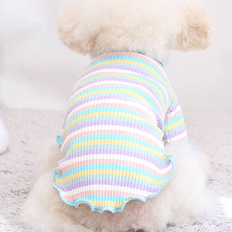 Pet Dog Clothes Puppy Vest T-shirt Shirt Cute Spring Pet Skirt Dress Roupas para cães Bottoming Shirt Dog Costume Puppy Clothes