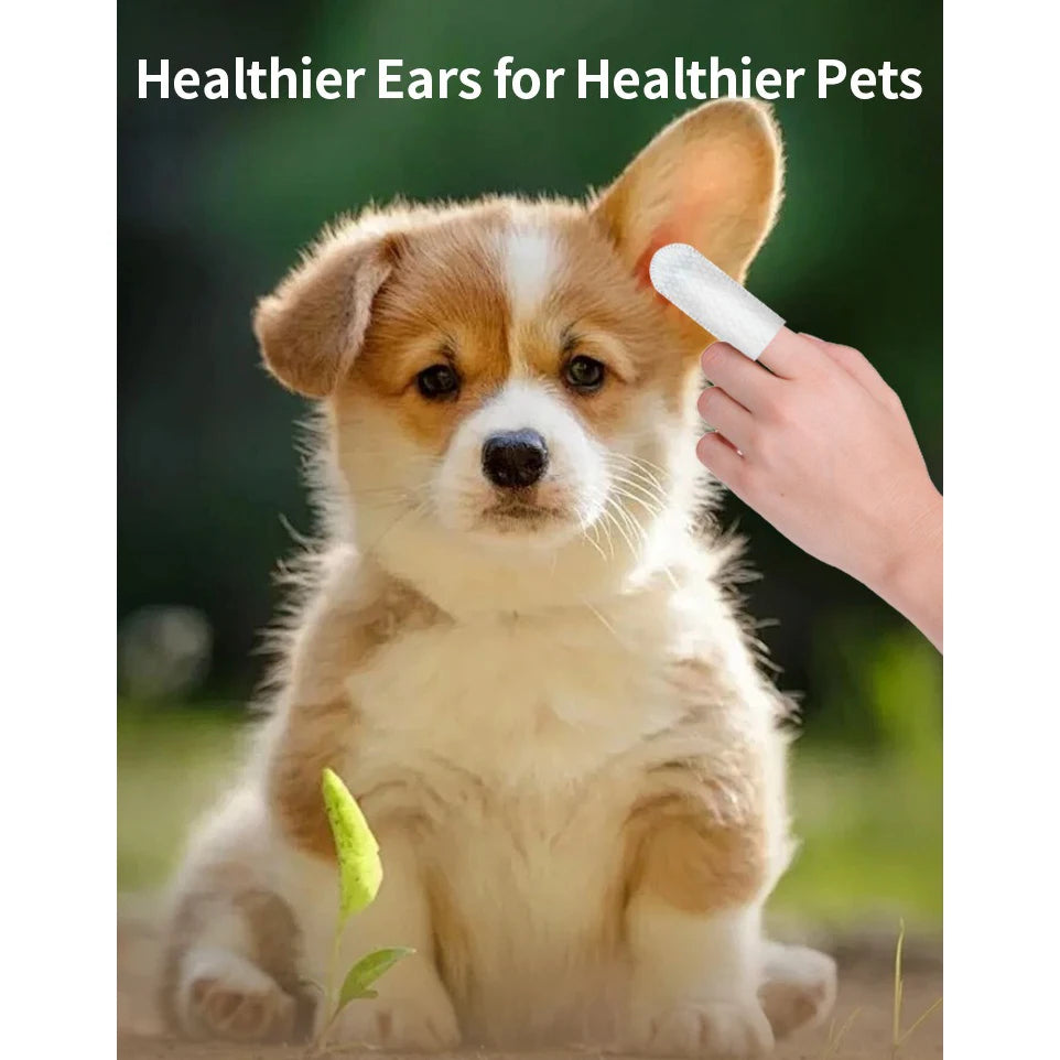 Pet Ear Cleaning Wipes | Fingertip Ear Care for Dogs & Cats