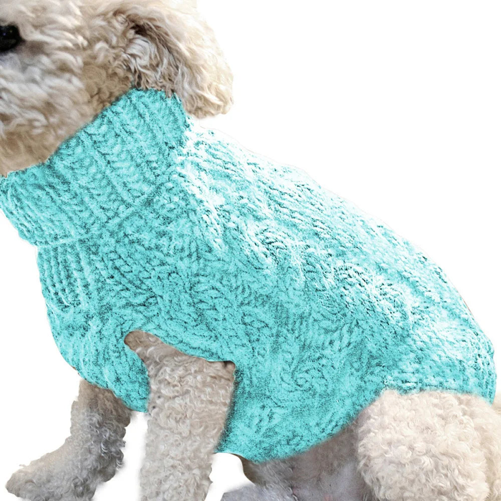 Cable Knit Dog Sweater | Warm Autumn & Winter Pet Clothing