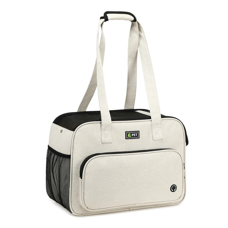 Pet carrier bag for cats and small dogs, portable handbag for outings, large-capacity pet carrier for puppies