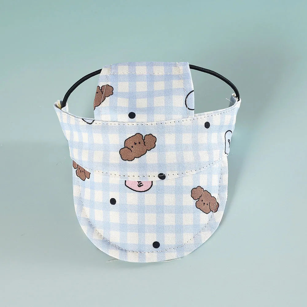 Dog Denim Baseball Cap | Sun Protection Hat with Ear Holes