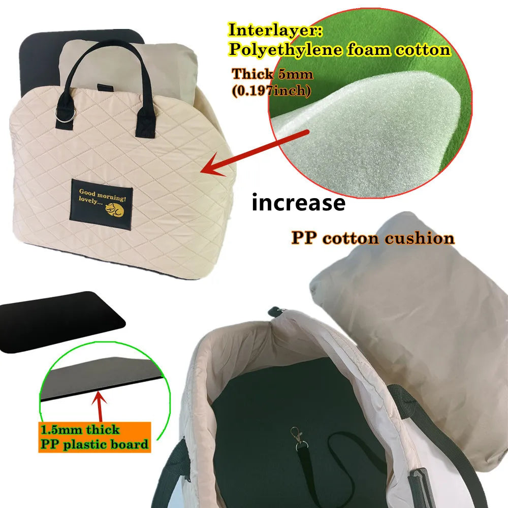 Pet Carrier Shoulder Handbag & Car Seat Protector