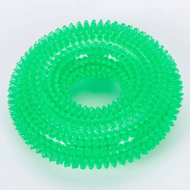 Dog Bone Chew Toy | Soft Rubber Teeth Cleaning Toy for Small Dogs