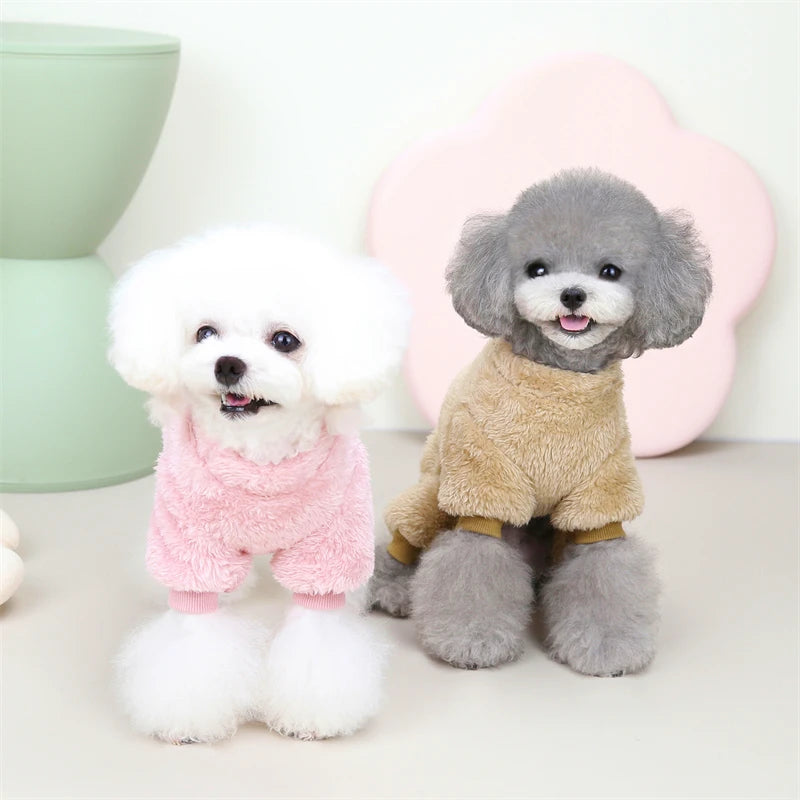 Pet Fleece Jumpsuit | Warm Winter Onesie for Small Dogs & Cats