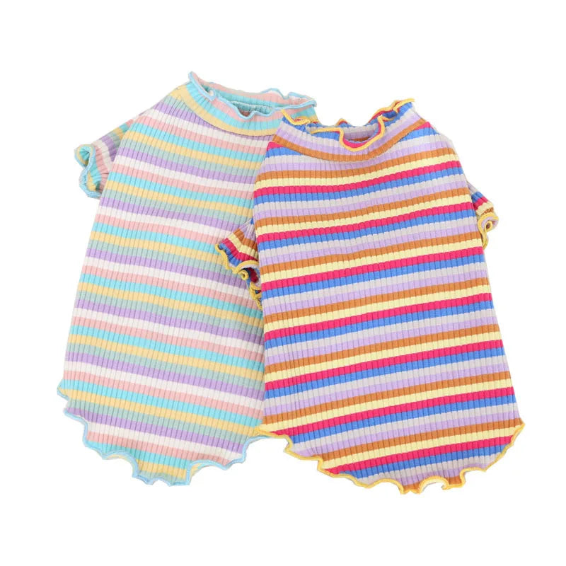 Pet Dog Clothes Puppy Vest T-shirt Shirt Cute Spring Pet Skirt Dress Roupas para cães Bottoming Shirt Dog Costume Puppy Clothes