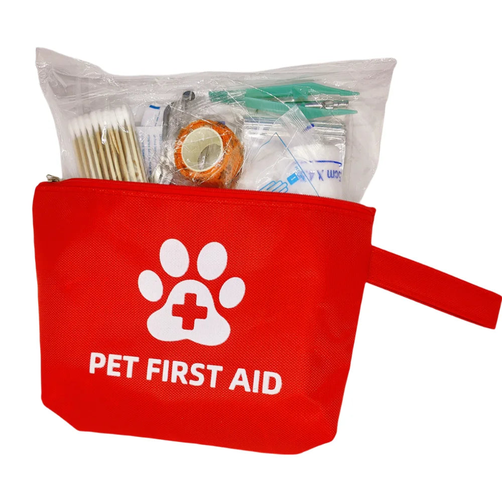58-Piece Pet First Aid Kit | Waterproof Travel Pouch for Dogs & Cats