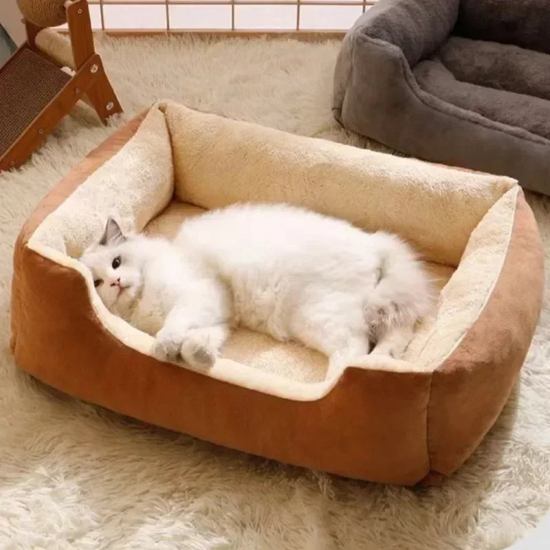 Soft Plush Pet Bed Mat & Kitten Cushion