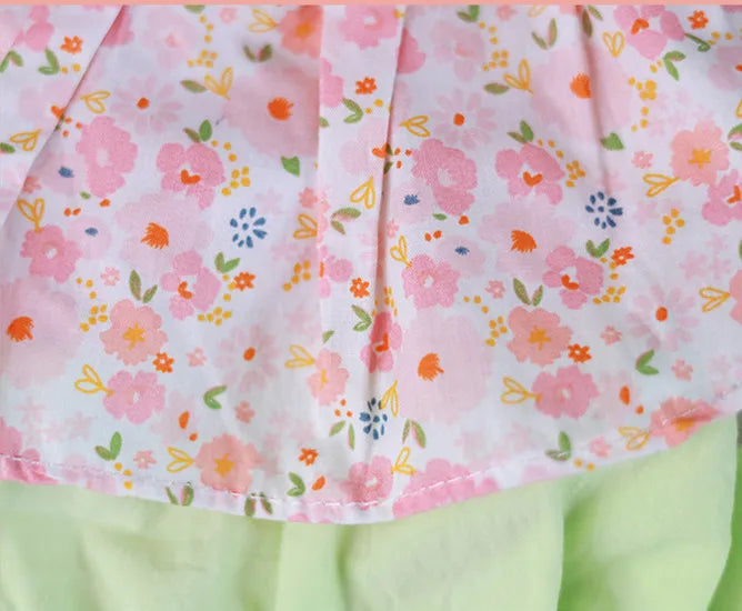 Floral Flying Sleeve Jumpsuit for Dogs & Cats