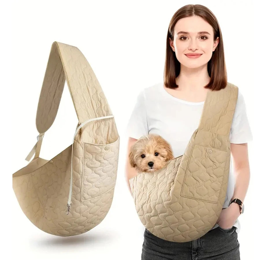 Dog and cat carrier bag; small dog carrier bag; cross-body pet bag; front-pack pet bag