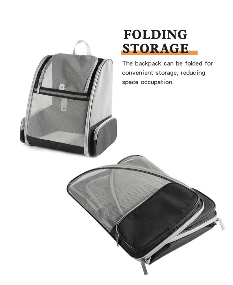 Pet Carrier Backpack for Small Cats and Dogs Puppies Safety Features and Cushion Back Suet Commuting Carriers Bag Safety Zippers