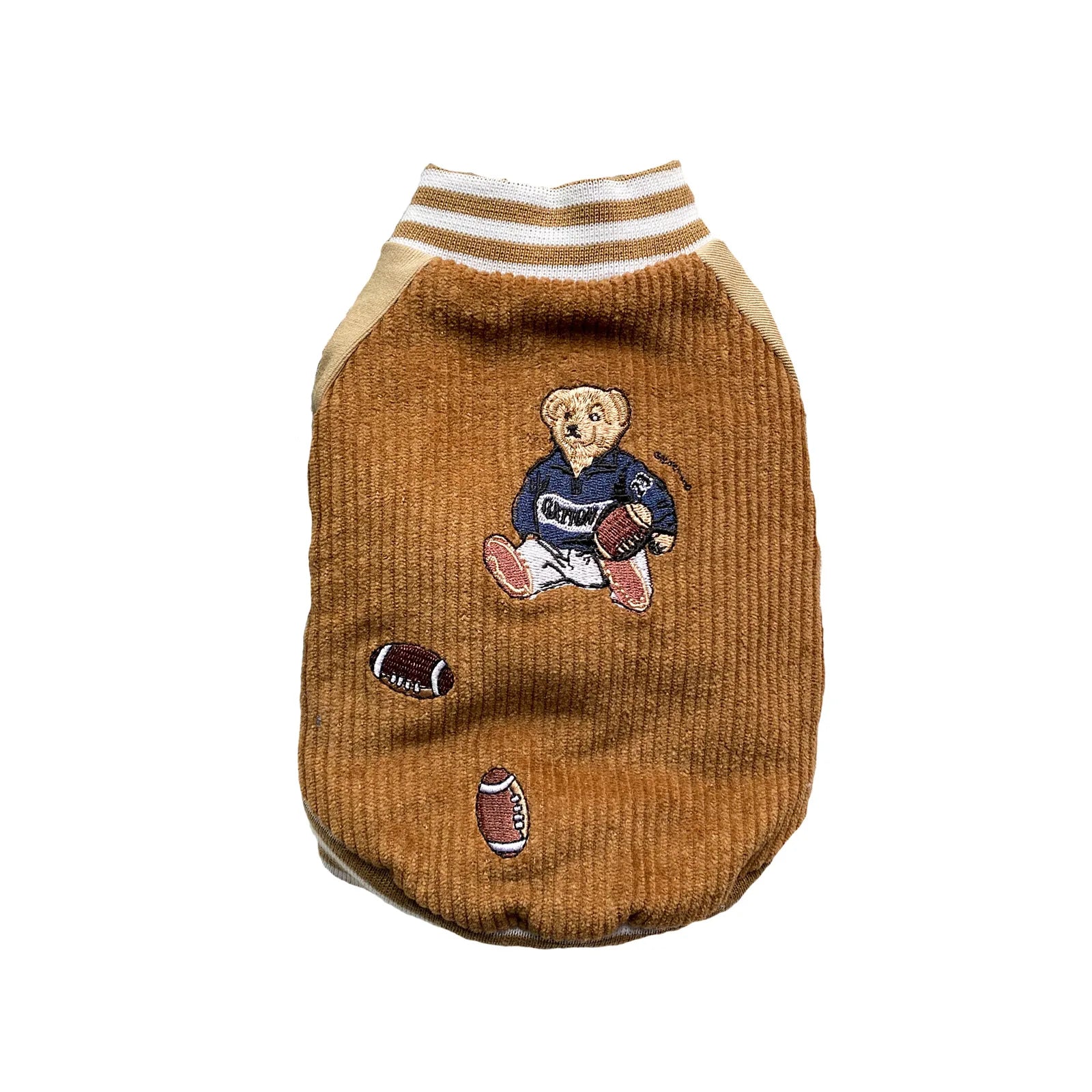 Corduroy Baseball Jacket for Dogs | Warm Autumn & Winter Pet Coat