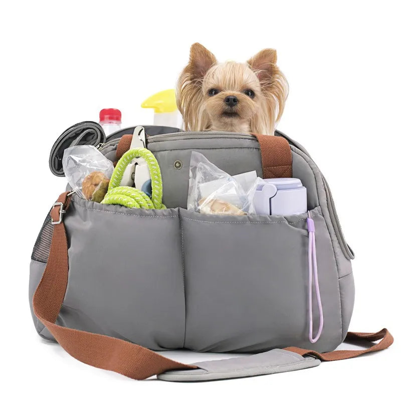Portable Pet Dog Carrier Cat Travel Bag with Cover for Small Dogs Cats Puppies Soft-Sides Dog Car Seat Safe Bed Dog Handbag