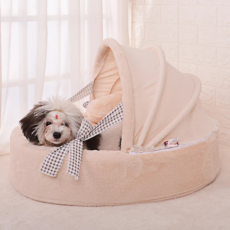 Warm Cat Bed for Portable Pet Beds Sweet Kittens Basket Cushion Cat Pillow Mat Tent Puppy Nest Cave Cats House Goods Dog Bed