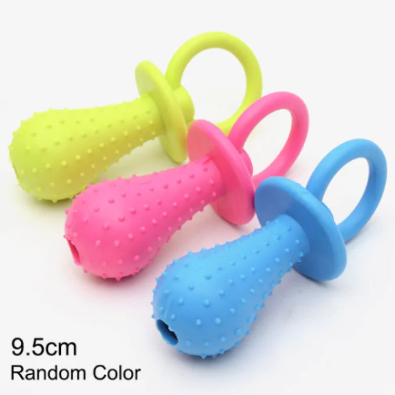 Dog Bone Chew Toy | Soft Rubber Teeth Cleaning Toy for Small Dogs