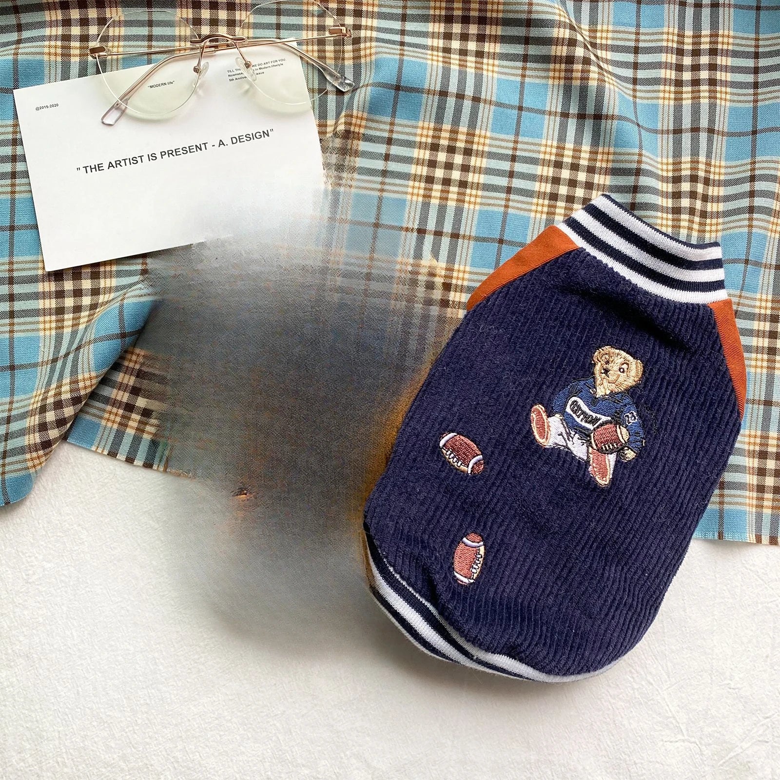 Corduroy Baseball Jacket for Dogs | Warm Autumn & Winter Pet Coat