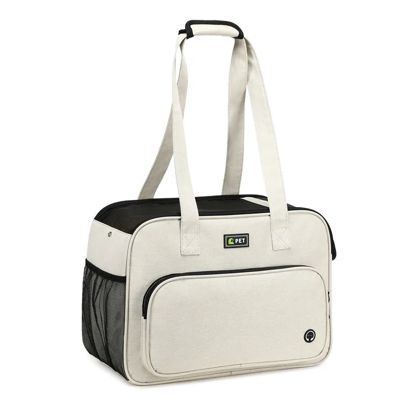 Pet carrier bag for cats and small dogs, portable handbag for outings, large-capacity pet carrier for puppies