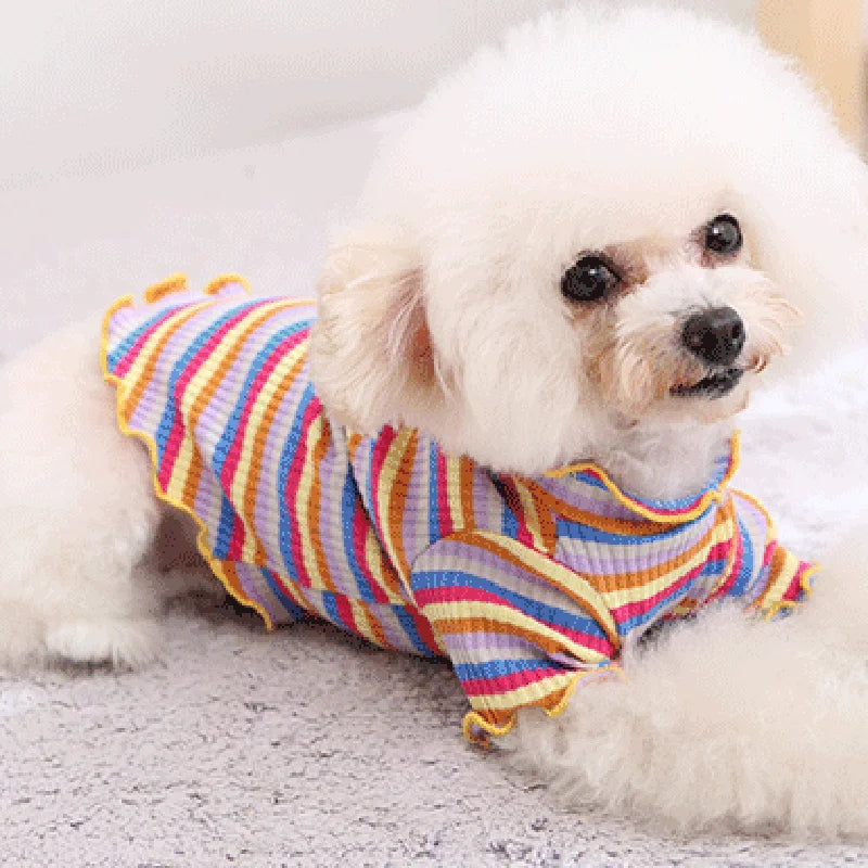 Pet Dog Clothes Puppy Vest T-shirt Shirt Cute Spring Pet Skirt Dress Roupas para cães Bottoming Shirt Dog Costume Puppy Clothes