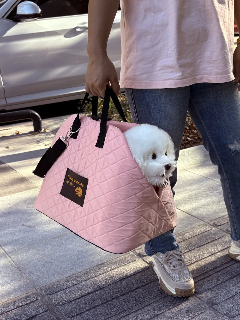 Pet Carrier Shoulder Handbag & Car Seat Protector