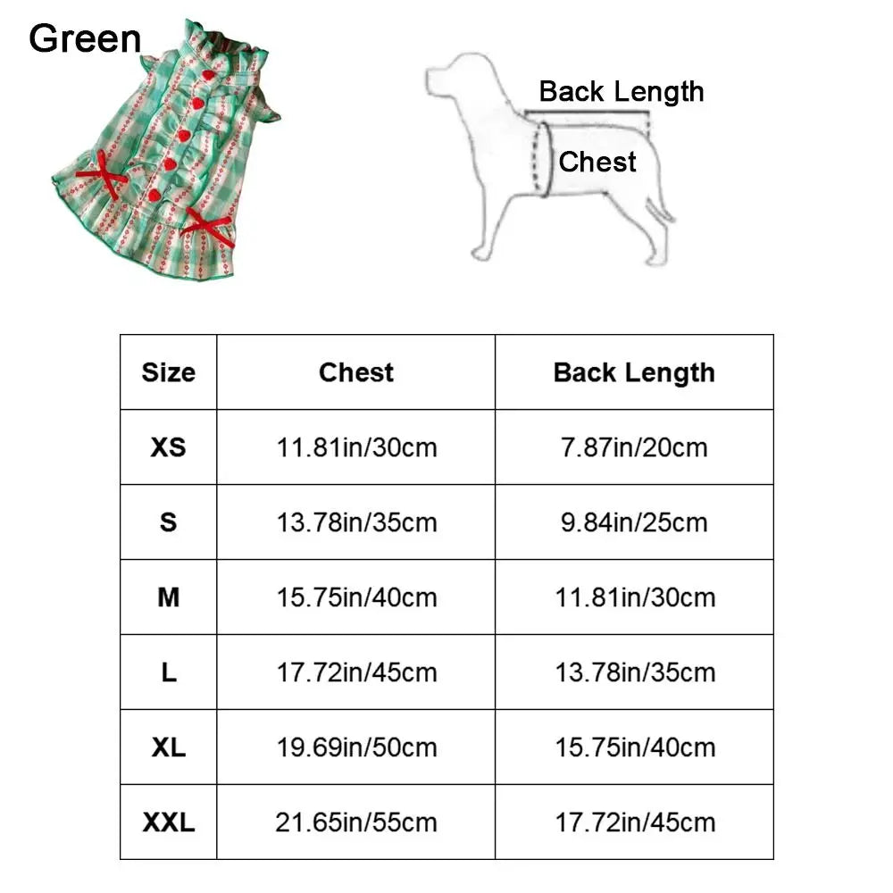 Cute Plaid Shirt Skirt for Small Dogs